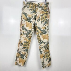 Anthropologie Relaxed Floral Pinstripe Chino Trouser Pants Casual Women's Sz 26